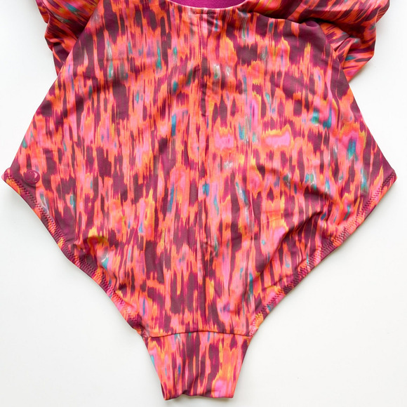 Lululemon Waterside High Neck One Piece Swimsuit Harmonize Pink Womens Medium - Picture 8 of 11